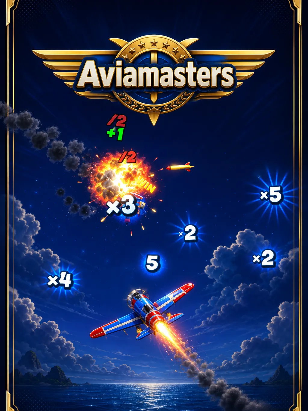 Aviamasters free demo start screen with virtual credit